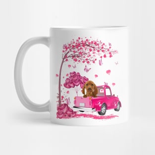 Valentine's Day Love Pickup Truck Vizsla Mug